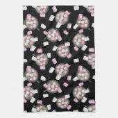 Cacao marshmallow warme chocolademelk snoep winter theedoek (Verticaal)