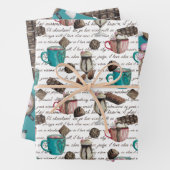 Cacao marshmallows warme chocolademelk snoep winte inpakpapier vel (In situ)