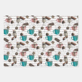 Cacao marshmallows warme chocolademelk snoep winte inpakpapier vel (Voorkant)