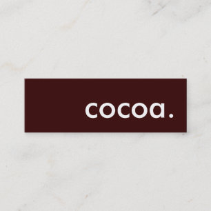 cacao. mini visitekaartje