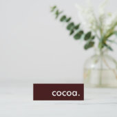 cacao. mini visitekaartje (Staand voorkant)