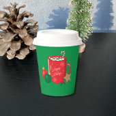 Cacao Mok Green Holiday Paper Cup Papieren Bekers
