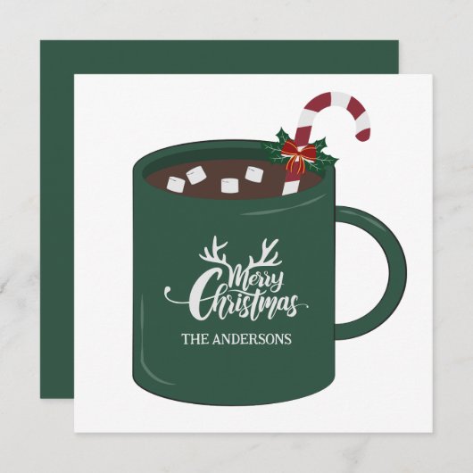 Cacao mok kerst feestdagenkaart (Voorkant / Achterkant)