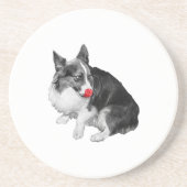 Cacao Pauze, Roze Tong Zandsteen Onderzetter (Voorkant)