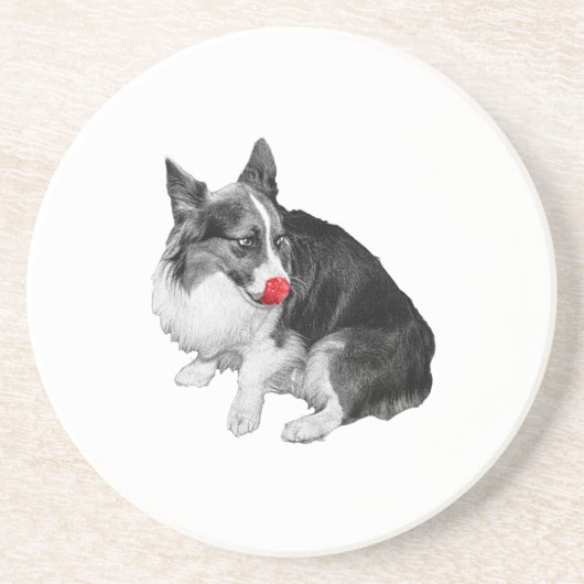 Cacao Pauze, Roze Tong Zandsteen Onderzetter (Voorkant)