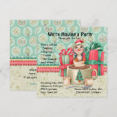 Cacao Penguin Winter Party Kaart (Voorkant / Achterkant)