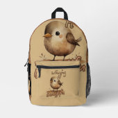 Cacao Petite Speelse Kunst Bedrukte Rugzak (Voorkant)