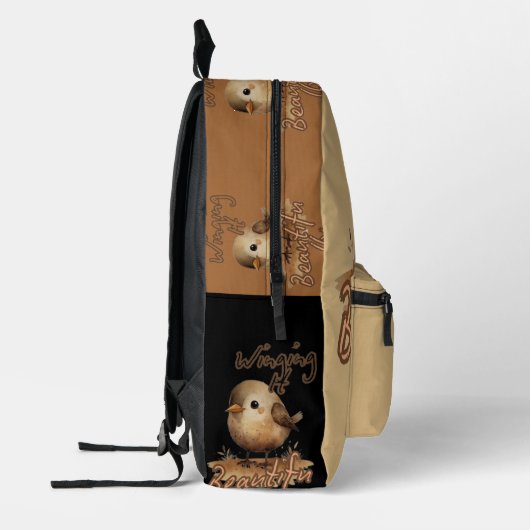 Cacao Petite Speelse Kunst Bedrukte Rugzak (Links)