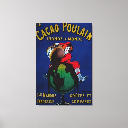 Cacao Poulain posterEuropa Canvas Afdruk (Voorkant)