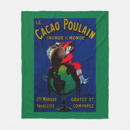Cacao Poulain posterEuropa Fleece Deken (Voorkant)