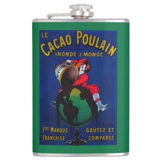 Cacao Poulain posterEuropa Heupfles (Voorkant)