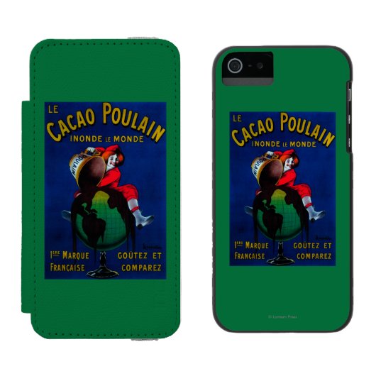 Cacao Poulain  posterEuropa Incipio iPhone Portemonnee Hoesje (Naast elkaar)