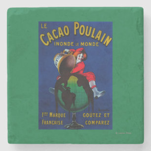 Cacao Poulain  posterEuropa Stenen Onderzetter