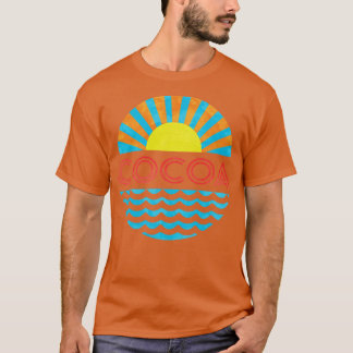 cacao strand zon en golven t-shirt