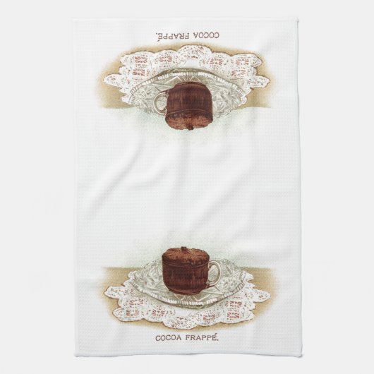  cacao Victoriaans warme chocoladeelegant Theedoek (Verticaal)