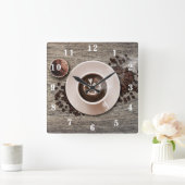 Cacao Vierkante Klok (Huis)