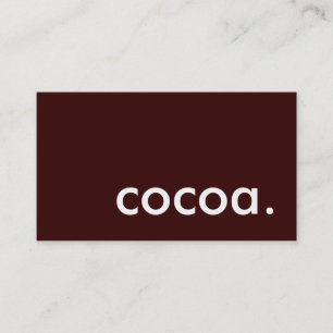 cacao. visitekaartje