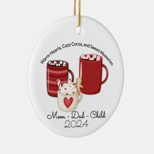 Cacao voor drie keramisch ornament (Rechts)