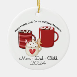 Cacao voor drie keramisch ornament