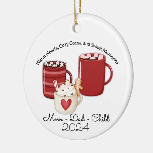 Cacao voor drie keramisch ornament (Links)