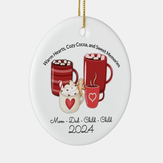 Cacao voor vier keramisch ornament (Rechts)