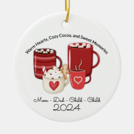 Cacao voor vier keramisch ornament