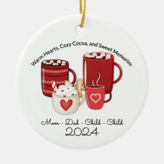 Cacao voor vier keramisch ornament (Voorkant)