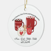 Cacao voor vier keramisch ornament (Links)