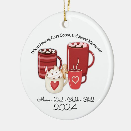 Cacao voor vier keramisch ornament (Links)