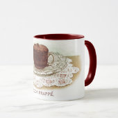 cacao warme chocolademelk elegant bruin wit mok (Voorkant rechts)