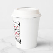 cacao warme kerstwoordkunst papieren bekers (Links)