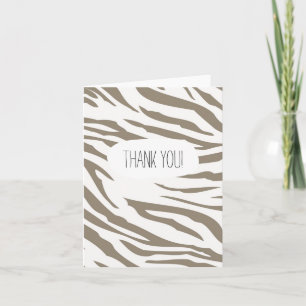 Cacao Zebra Print Bedankkaart