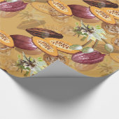 Cacaobonen, chocoladebloemen, Natuur-cadeaus Cadeaupapier (Hoek)