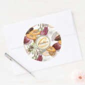 Cacaobonen, chocoladebloemen, Natuur-cadeaus Ronde Sticker (Envelop)