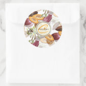 Cacaobonen, chocoladebloemen, Natuur-cadeaus Ronde Sticker (Tas)