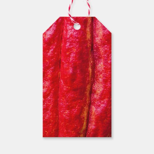 cacaodraden rood cadeaulabel (Voorkant)