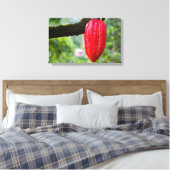 cacaodraden rood canvas afdruk (Insitu (Slaapkamer))