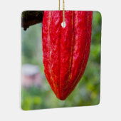 cacaodraden rood keramisch ornament (Rechts)