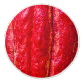 cacaodraden rood keramische knop (Voorkant)
