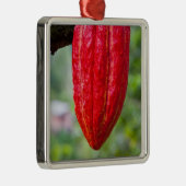 cacaodraden rood metalen ornament (Rechts)