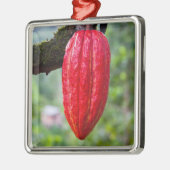 cacaodraden rood metalen ornament (Links)