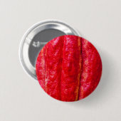 cacaodraden rood ronde button 5,7 cm (Voorkant /achterkant)