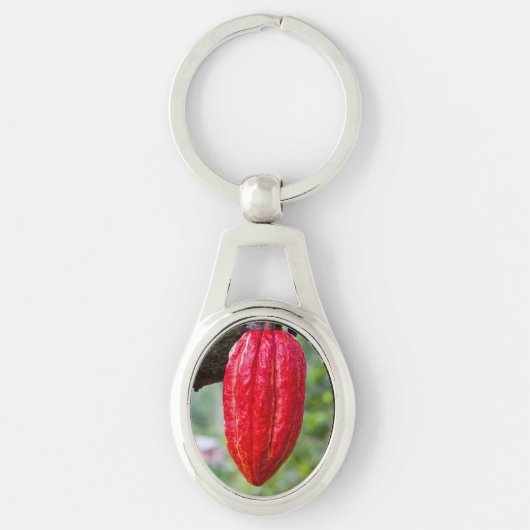 cacaodraden rood sleutelhanger (Voorkant)