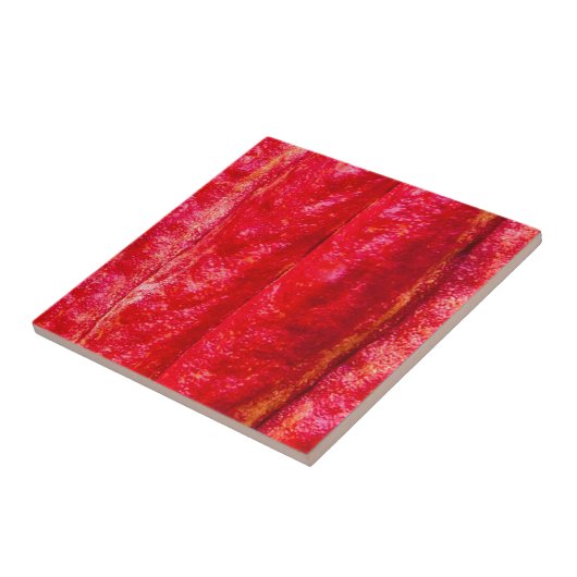cacaodraden rood tegeltje (Zijkant)