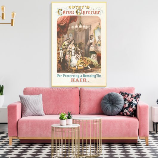 Cacaoglycerine van Hovey, circa 1860 Canvas Afdruk (Insitu (Woonkamer))