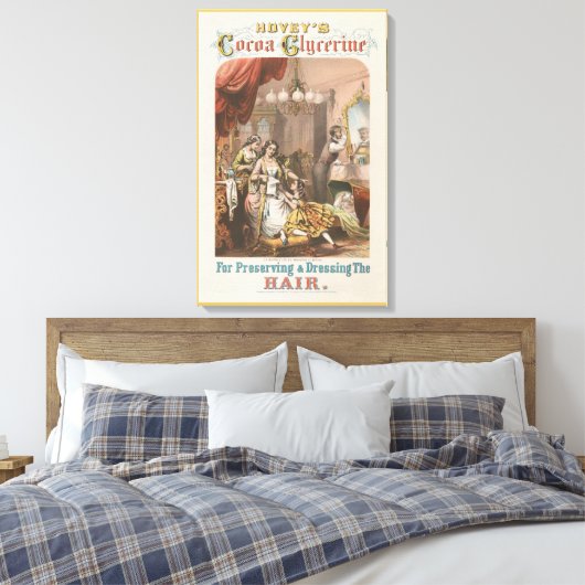 Cacaoglycerine van Hovey, circa 1860 Canvas Afdruk (Insitu (Slaapkamer))