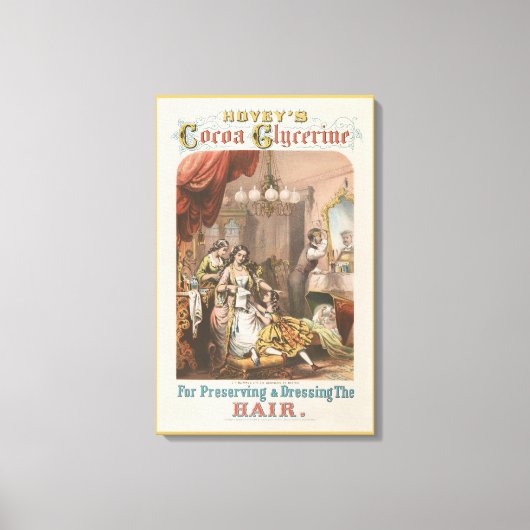 Cacaoglycerine van Hovey, circa 1860 Canvas Afdruk (Voorkant)