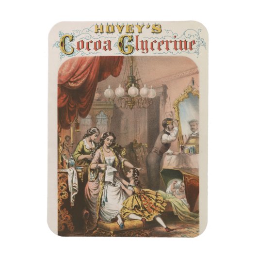 Cacaoglycerine van Hovey, circa 1860 Magneet (Verticaal)