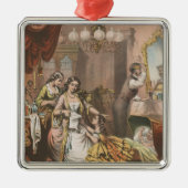Cacaoglycerine van Hovey, circa 1860 Metalen Ornament (Voorkant)