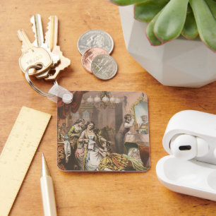 Cacaoglycerine van Hovey, circa 1860 Sleutelhanger